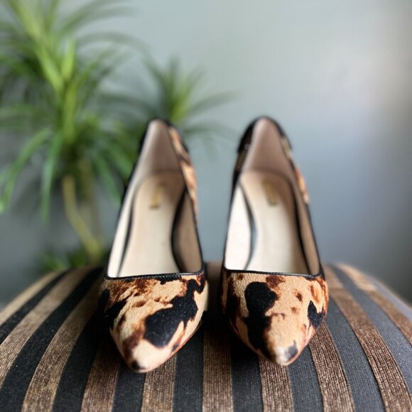 Louise et Cie Cow Hair Leather Heel Bow Size 10 - Picture 3 of 9